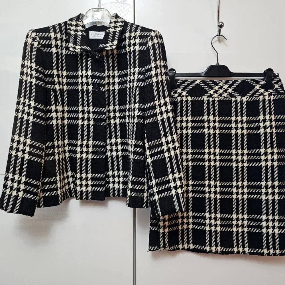 Timeless 90s Vintage Villager Plaid Jacket & Skirt Set from Mom’s Closet - Picture 3 of 14